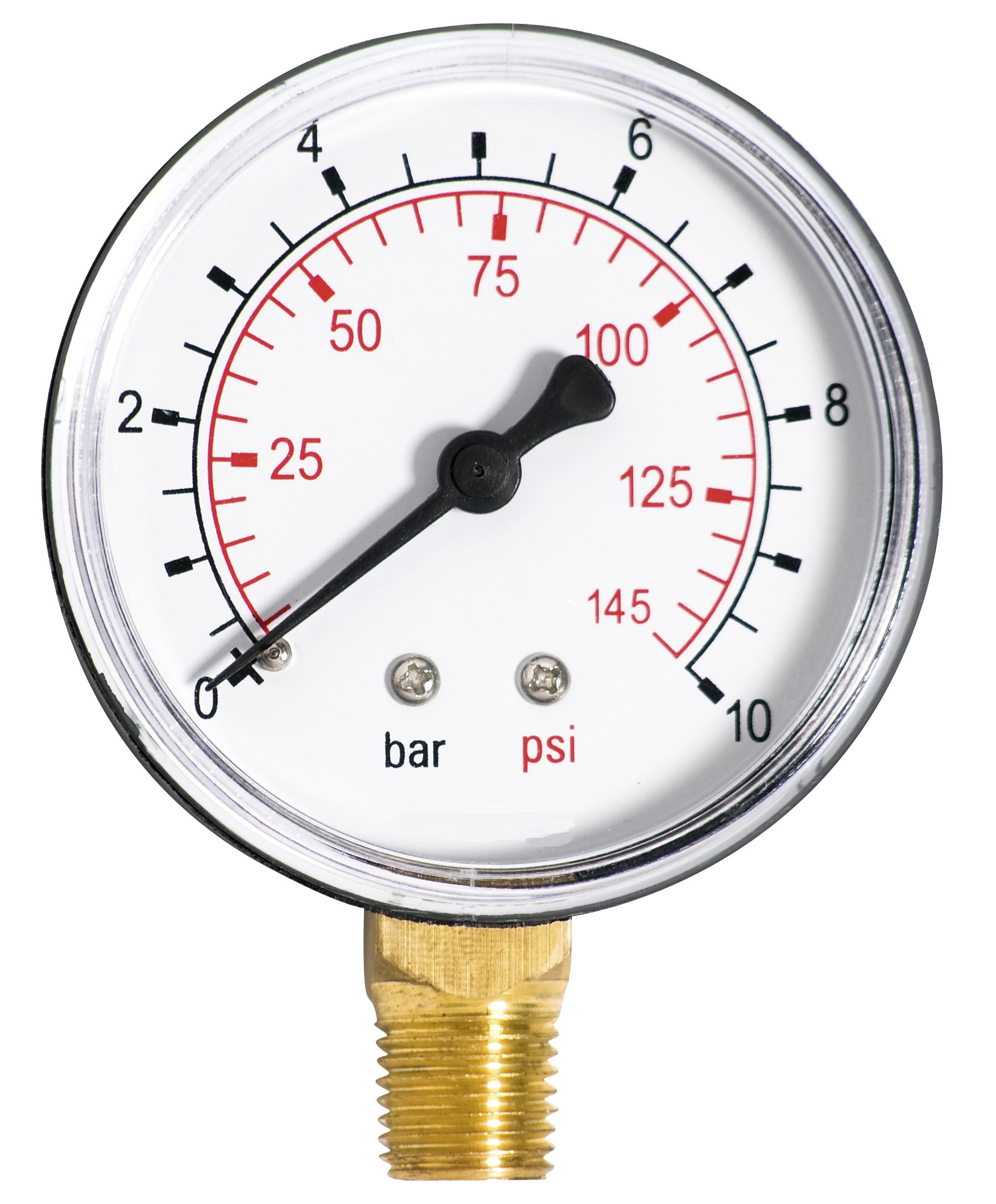 Manomètre 0-10 bar 3/8 NPT